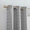 Threadmade Home Kendal Geometric Embroidered Blackout Window Curtain Panel, Set of 2, Gray - 37"W x 63"L